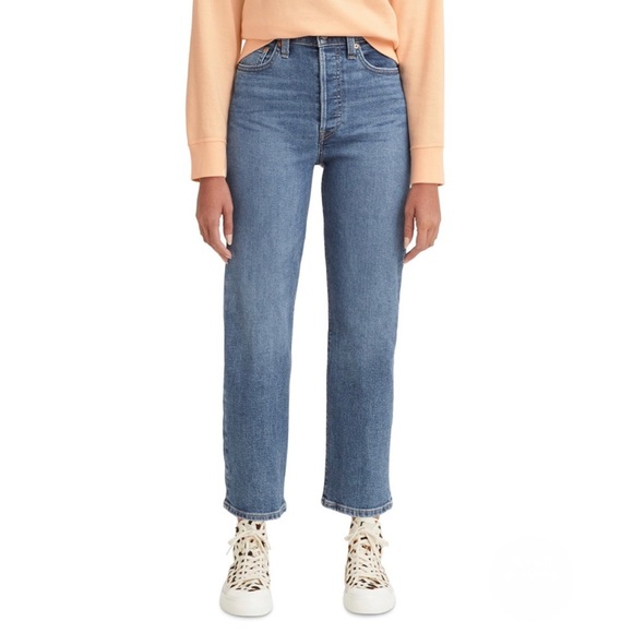 NWT Levi’s High Rise Ribcage Straight Ankle Jean in Medium Wash Women’s Size 29 - Picture 1 of 7